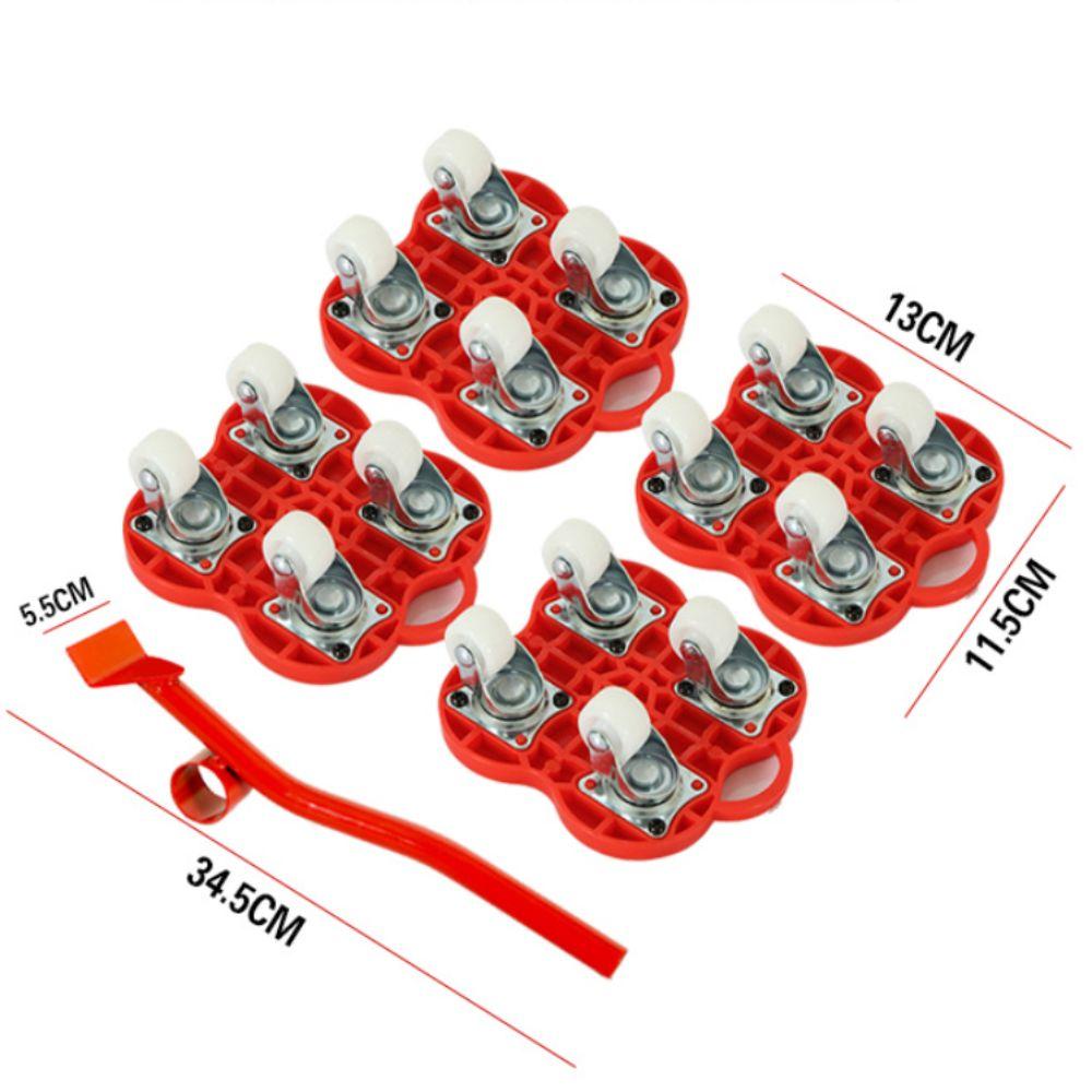 5pcs/box Heavy Duty Portable Moving Tool Sturdy Structure Smooth Rolling Heavy Duty Slider Wheels Portable Compact Size