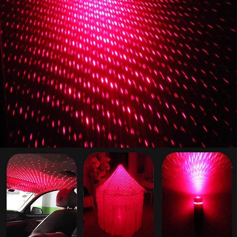 LED Starry Sky Projector Night Light Romantic USB Night Light Adjustable USB Car Lights Auto Roof Ceiling Lamp Bedroom Light