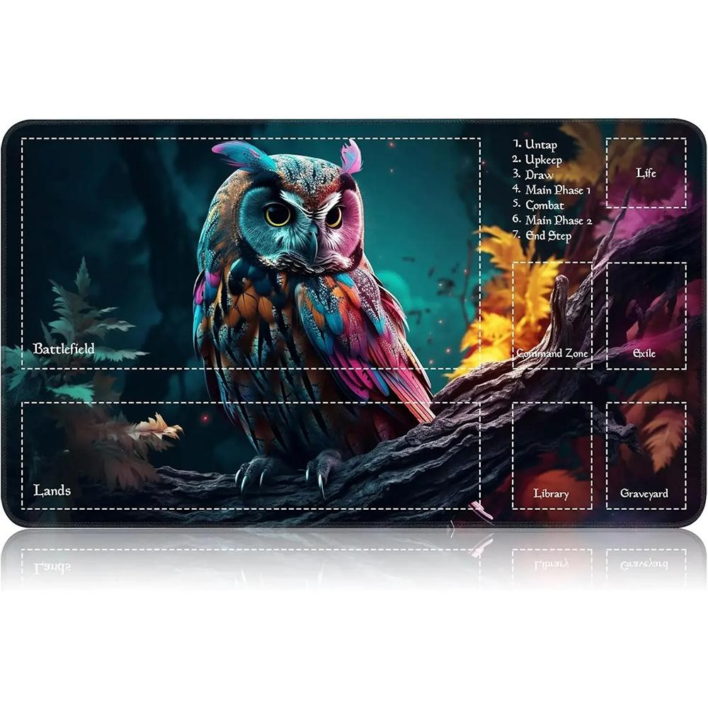 1pcs The Great Wave Off Kanagawa Zoned Mtg Playmat Large Locking Edge Nonslip Rubber Desk Mat For Tcg Commander Game