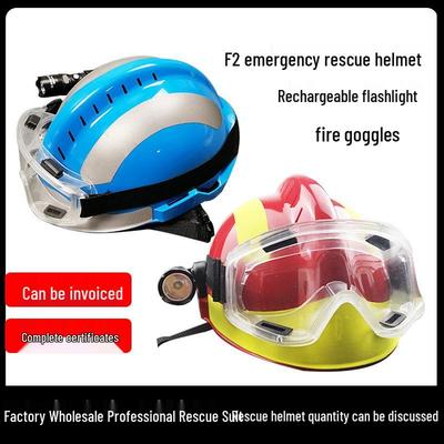 F2 Emergency Safety Helmet with Goggles for Earthquake, Fire, and Disaster Relief