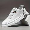 Fashion Men's Shoes 2025 Off White Shoes Sneakers New Men's Soft Leather Casual Board Shoes Soft Sole Fashion Lightweight Elastic Couple