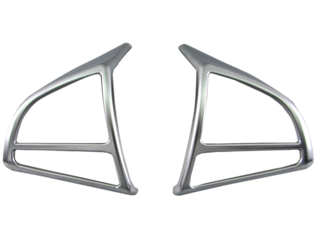 BRIGHTZ Satin Silver Steering Switch Cover for Wagon R Stingray MH55S Compatible with and 55 Wagon R Stingray [INT-ETC-581] MH, MH55, H55,