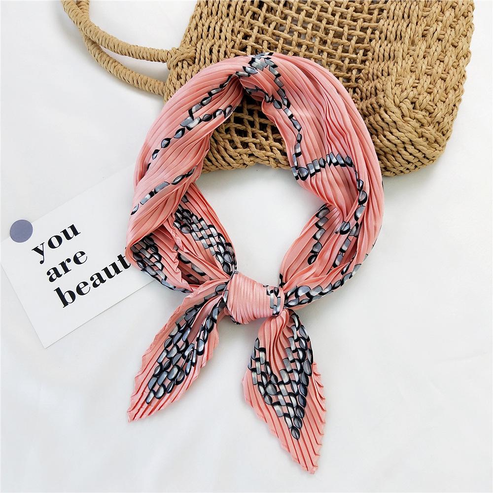 Decorative Simple Texture Silk Scarf Women'S New Style Spring And Autumn Summer Fashion Versatile Headscarf Work Scarf