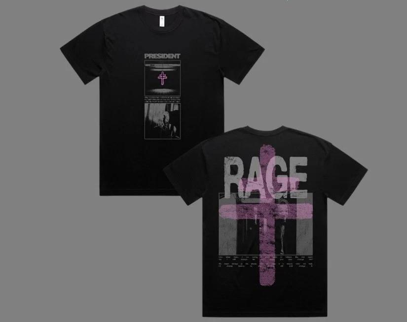 President Band 2 Sides Logo Merch Tour 2026 Black Shirt CL948 L