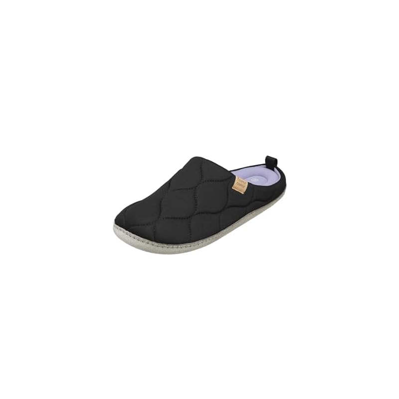 [Pansy] 9264 Indoor Shoes, Room Shoes, Slippers, Women's, Lightweight, Quilted, Size S, Black