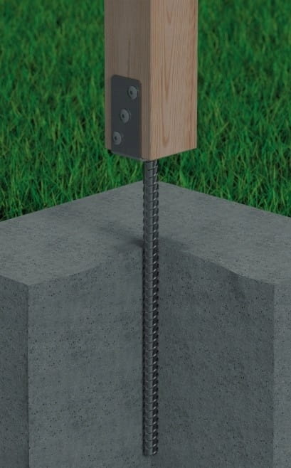Galvanized Post Anchor Base 141x624x12mm