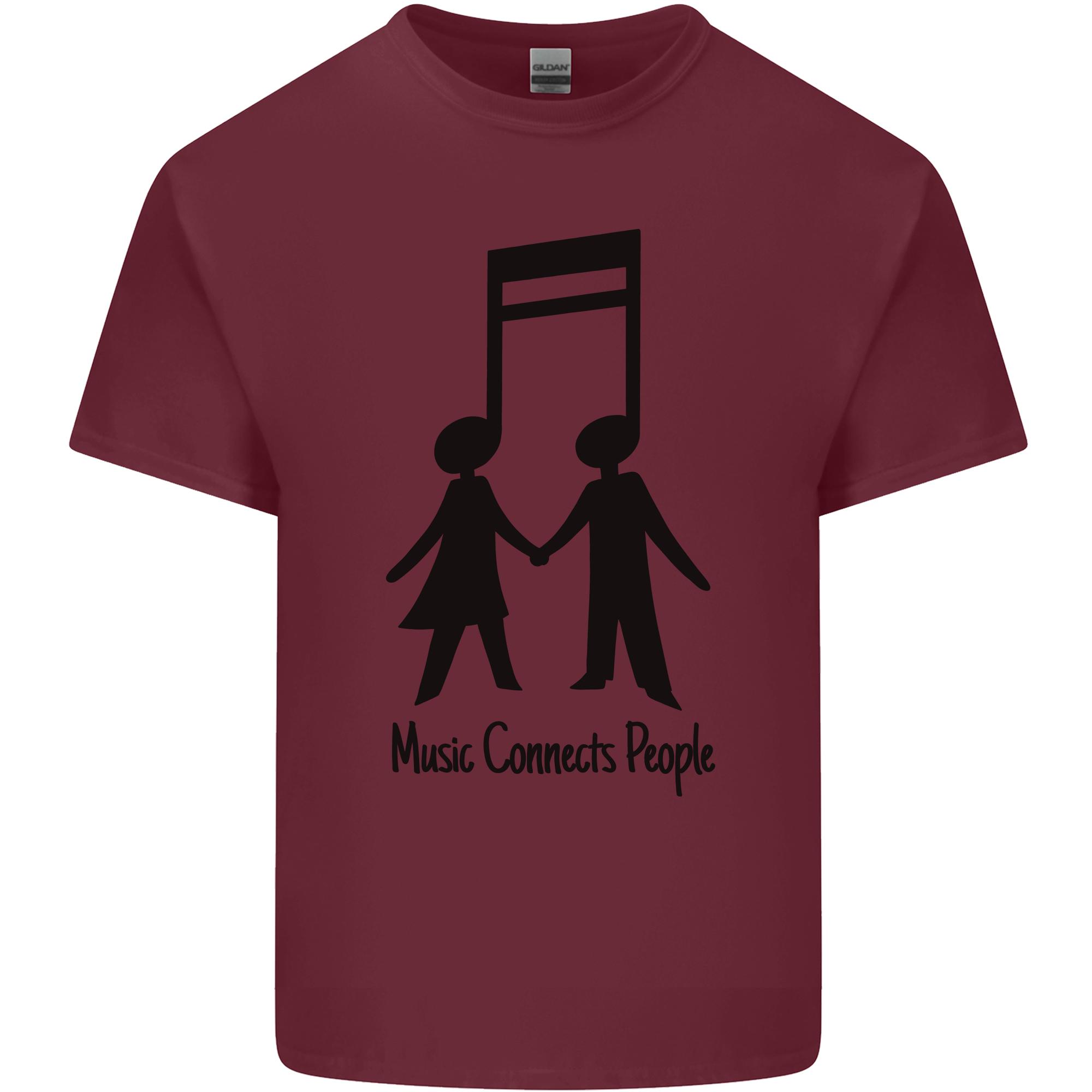 Music Connects Funny Valentines Day Unisexs Light Cotton TShirt S