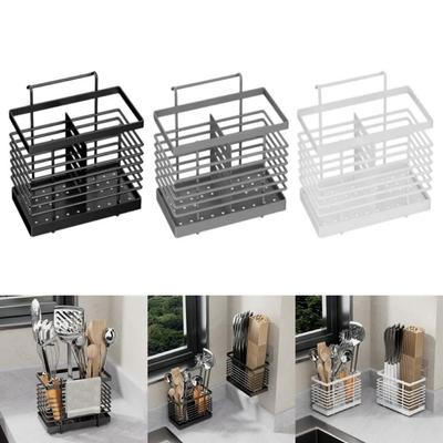 Hanging Kitchen Cutlery Holder Multi-function Stainless Steel Chopstick Storage Box Household Spoon Fork Chopstick