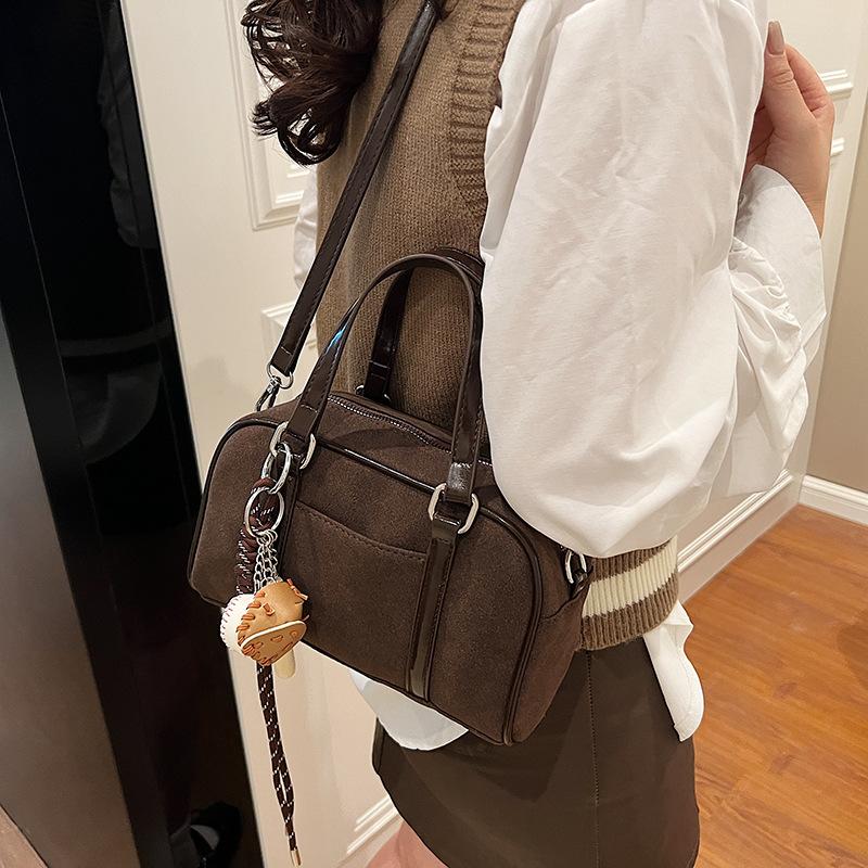 2025 Herbst und Winter neue matte kleine quadratische Tasche vielseitig retro College-Stil lässige Schulter Messenger Handtasche