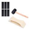 ABBP-Floor Gap Fixer Tool Kit With Rubber Mallet & Nylon Tapping Block For LVP, Vinyl, Laminate, Wood And Hardwood Floors