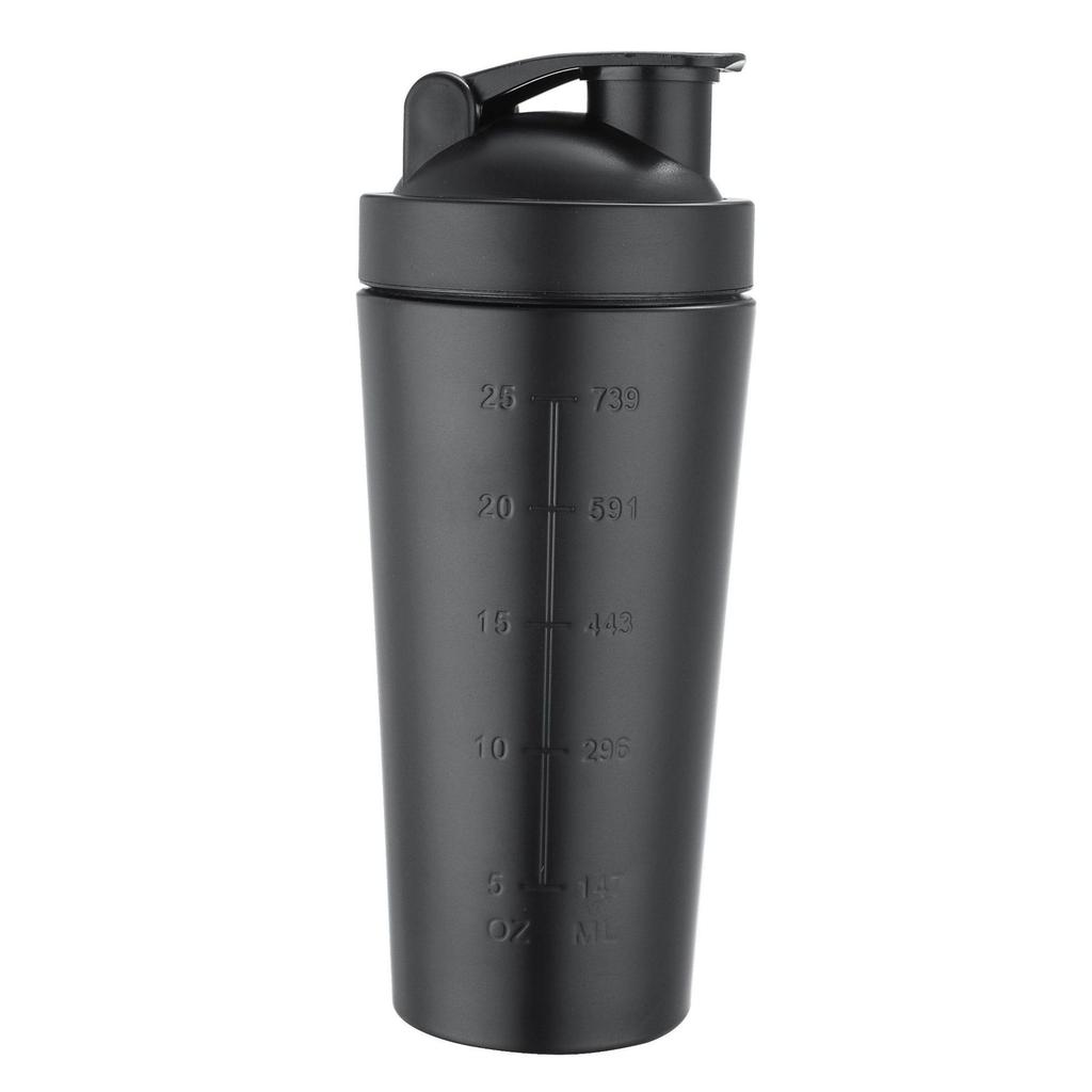 304 Edelstahl Shaker Becher mit Aufbewahrungsschicht - Doppelseitiger Protein Mixer für Sport und Fitness