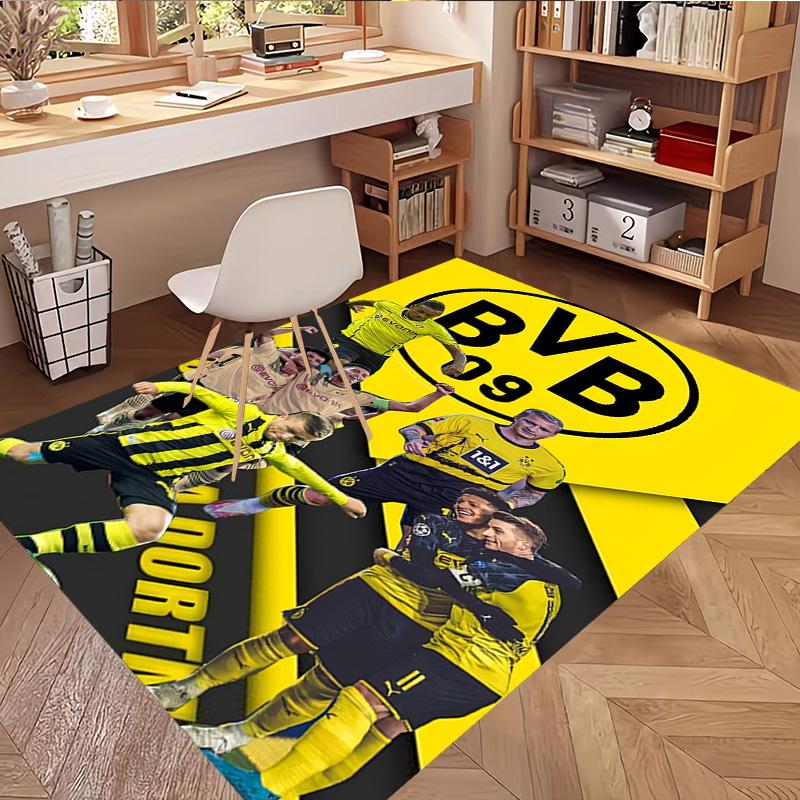 Alfombra Estampada Borussia Dortmund, Alfombra de Piso Lavable, Para Entrada Dormitorio Lavadero Oficina Estudio, Decoración del Hogar Regalo de Cumpleaños Navidad