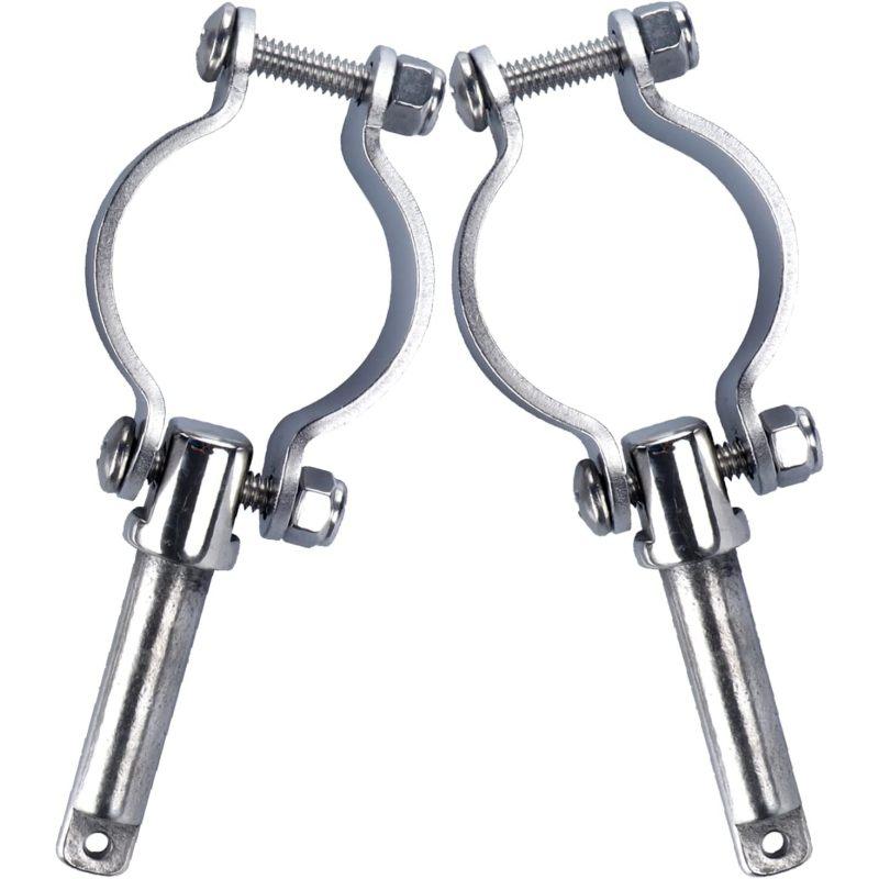 2-pakning med 316 rustfritt stål klemfester for åregafler eller årelåser, båtåregaffelhylse marine yacht