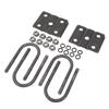 Trailer U Bolt Kit Steel Alloy Hot Dipped Galvanized for 3500lbs 2 3 8in Round Axle 5 1 2in Long 1 2in Dia