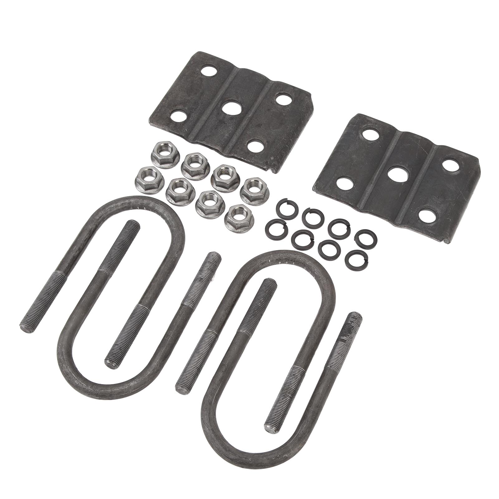 Igeteck Unisex Trailer U Bolt Kit Steel Alloy Hot Dipped Galvanized For 3500Lbs 2 3 8In Round Axle 5 1 2In Long 1 2In Dia