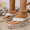 Fashion Women Slippers Wedge Thick Bottom Sandals Flip-flops Fashion Women Shoes Platform High Heels Slippers Ladies 2025 Slides Women