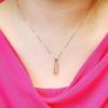 Purple Gold Smart Dragon Column Pendant Temperament Simple Rose Gold Plated Hollow Cylindrical Pendant Jewelry