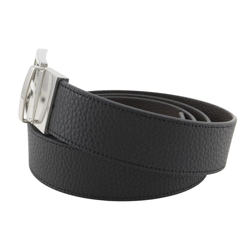 BALLY Shiffy Reversible belt MBB02L VT484 Black / grey Calfskin mens Used