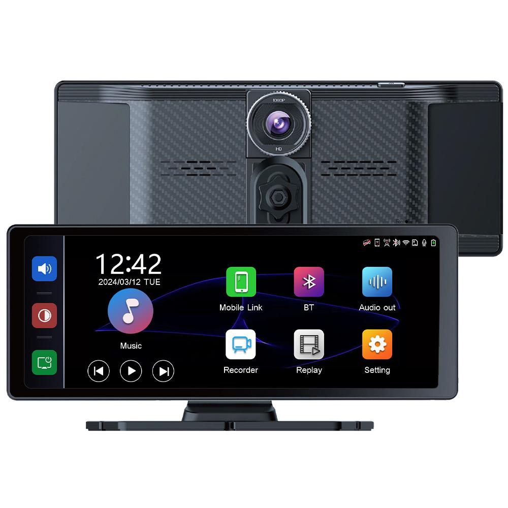 10.26-Inch WiFi Wireless CarPlay Dash Cam with Night Vision & Navigation