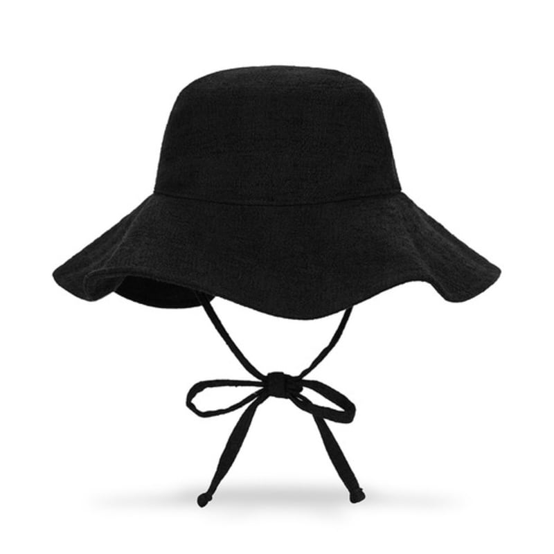 VARZAR VA Curved Studded Big Visor Bucket Hat Black