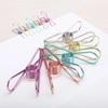 Cute Mini Metal Colorful Clip Binder Envelope Bookmark Writing Paper File Clips Office School Tool Desk Organizers Decorative