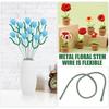 100pcs Metal Core Artificial Flower Stem 2mm Artificial Plant Stick  Wedding Decoration