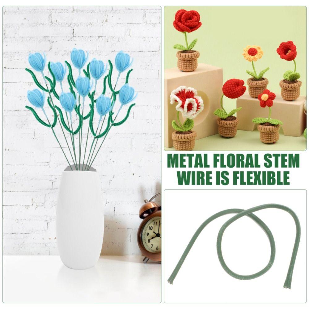 100pcs Metal Core Artificial Flower Stem 2mm Artificial Plant Stick  Wedding Decoration