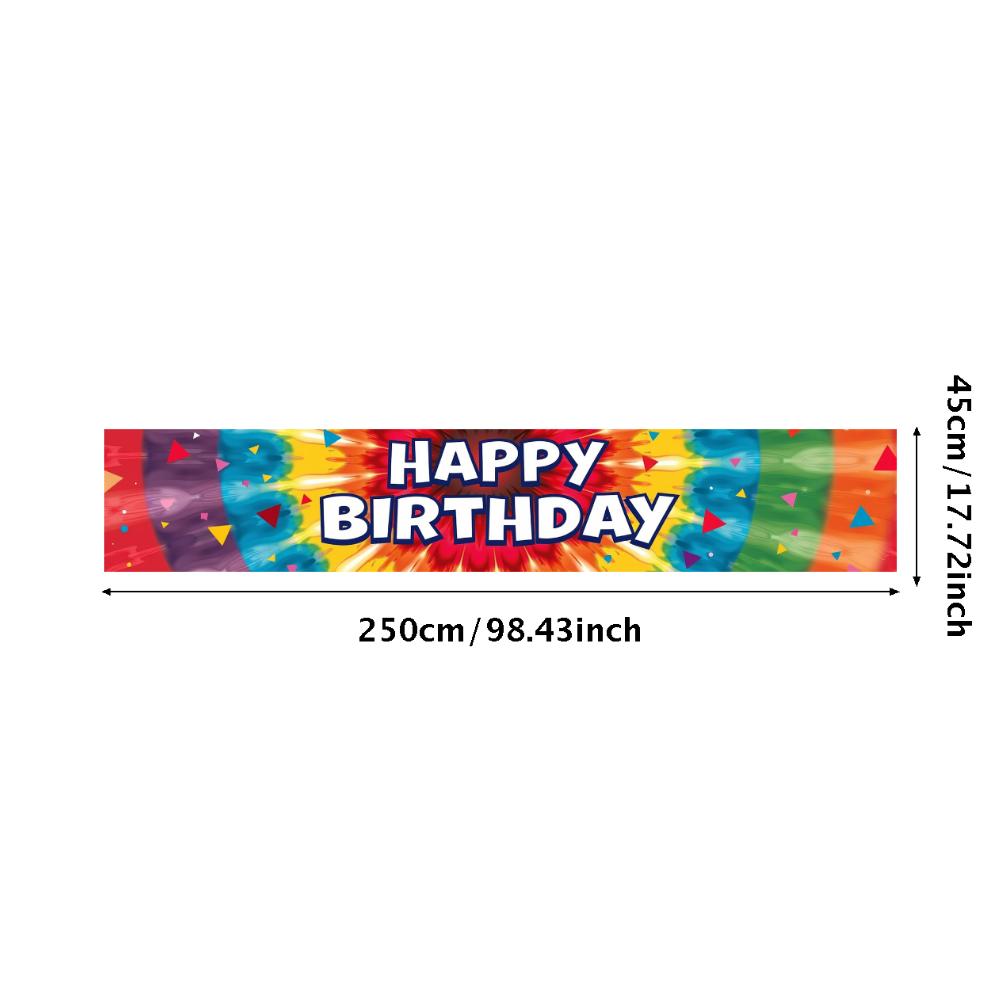 

Vibrant BirthdayBanner Display Colorful Tapestry PartyDecoration Background FestivalTapestry for Festival