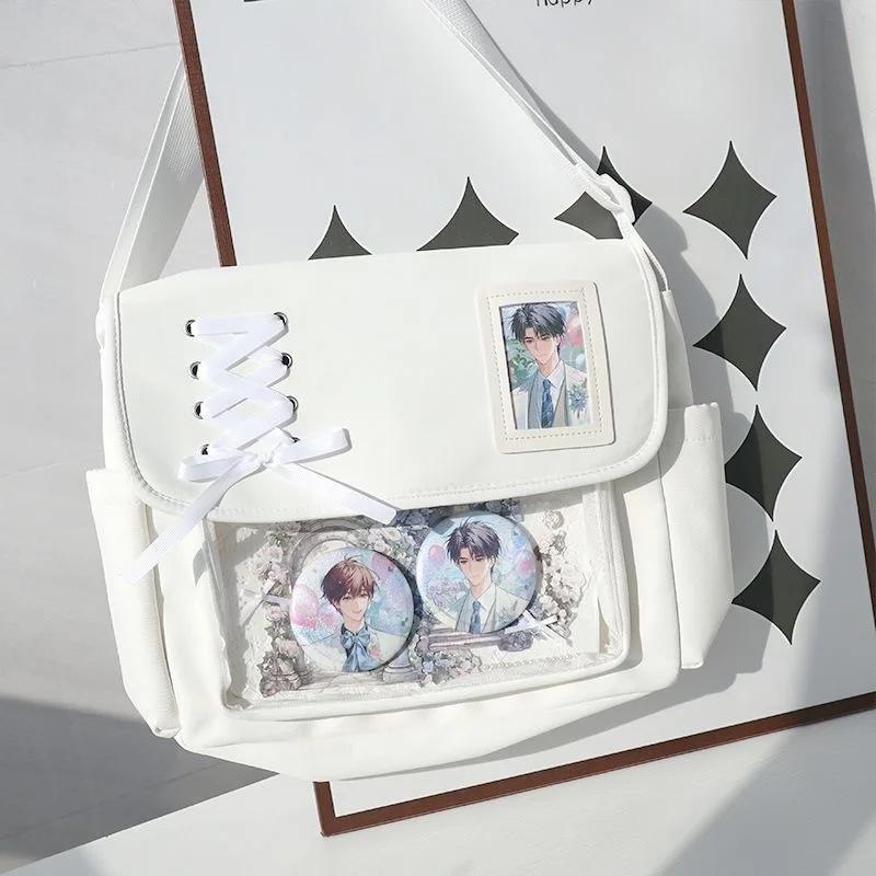 Fashion Trend Crossbody Bag Japanese Original Niche Design Handbag College Style Versatile Shoulder Bag Y2K Ulzzang Ita Bag 2025 35x28x7CM