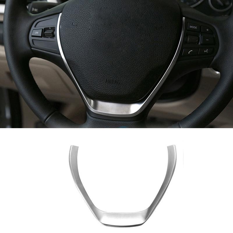For BMW 1 3 Series F20 F30 F34 3GT 320i 328i 118 Middle Badge Trim Chome Steering Wheel Sticker Cover Trim