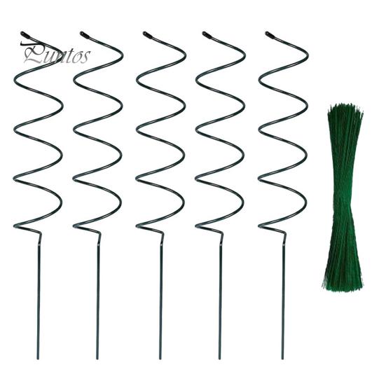 

5 шт., поворотный кол для томатов, ветрозащитная опора для растений, спиральные клетки для томатов, рама для вьющихся растений, рама для горшечных растений, томатная роза, виноградная лоза 5pcs