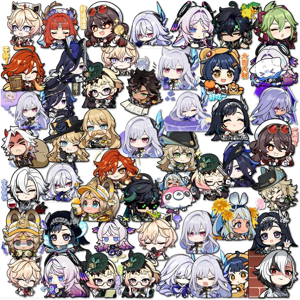 Cute Genshin Impact Stickers (50/100/200 Pieces) - Perfect for Laptops Anime/games Luggage Guitars and More A Must-have for Game Lovers!