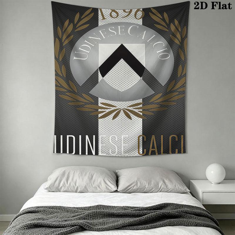 Udinese Calcio logo Wall Hanging Printed Fabric Blanket Decorative Tapestries for Bedroom Living Room Home Decor