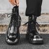 Men's Thick Soled Boots Fashion Designer Style Outdoor Leisure Business Party Daily Office Street Walking Young Men's Shoes
