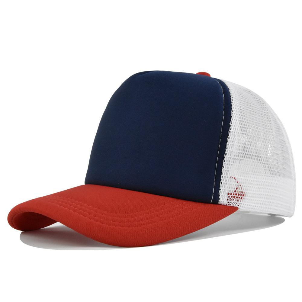 Fashion Desgin Solid Color Sponge Baseball Cap Net Cap Curved Brim Hat Sun Hat Light Mesh Sun Cap Outdoor Women Men
