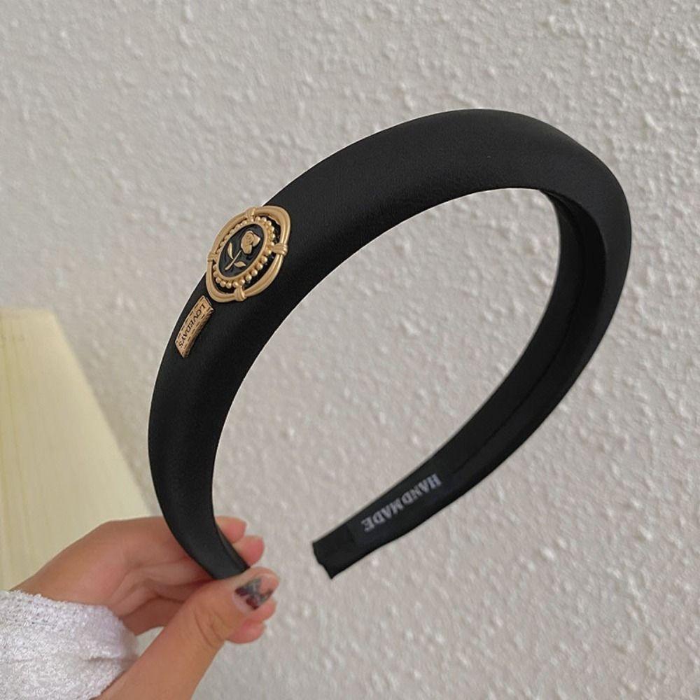 

Элегантный головной убор Повязка для волос в стиле Хепберн Женская повязка на голову Ретро Цветок Обруч для волос Аксессуары для волос чёрный