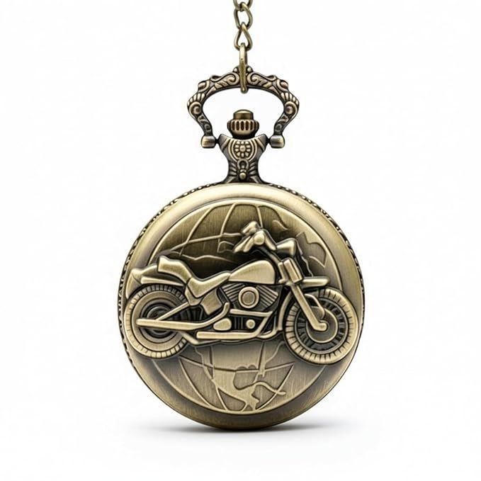 Vintage Heart Pocket Watch Keychain for Women & Men | Retro Design Pendant Watch