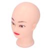 PVC Bald Mannequin Head with Makeup Wig Hat Display Model Head Mannequin Head for Practicing Massage Hairdressing Displaying Wigs