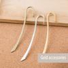 10pcs Smooth Plated Bookmark Charms Hook Zinc Alloy for DIY Jewelry & Hairpin Crafts Decorative Reading Bookmarks Collection