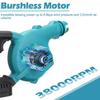 21V 2 In 1 Brushless Cordless Blower Vacuum Clean Air Blower Dust Blowing Dust Computer Collector 3000W For 18V Battery