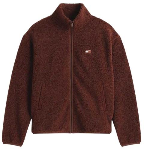 Tommy Jeans Mens Teddy Fleece Regular Fleece Jacket