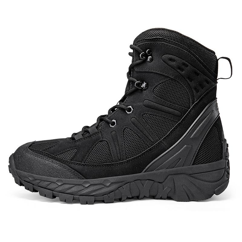 

Men s tactical boots large size one breathable non-slip and wear-resistant outdoor camping jungle desert training boots 47 чорний