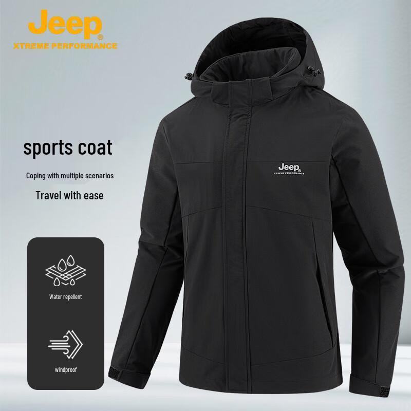 JEEP Men's Autumn/Winter Windproof Waterproof Outdoor Jacket