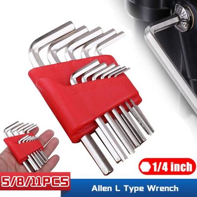 5/8/11 PCS Mini Easy To Carry Short Arm Tool Allen Wrench L Wrench Metric Wrench Inch Wrench