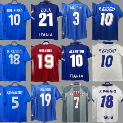 Italien/England Retro-Trikot Fußballtrikot Klassische nostalgische Replik Thailändisches Trikot Spiel-Trainings-Trikot