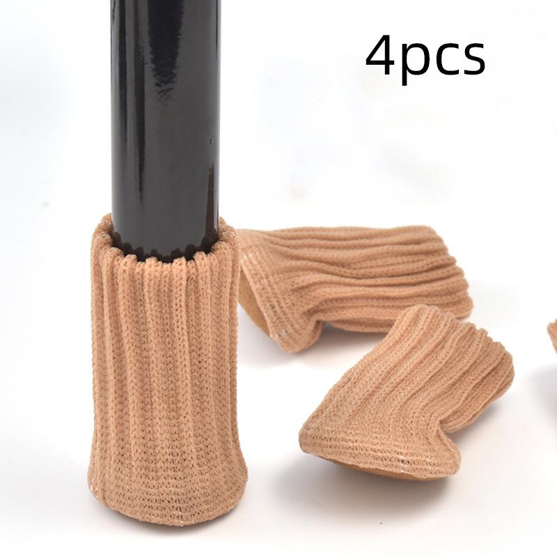 4pcs Fabric Elastic Non-Slip Noise Reduction Furniture Protectors Covers Floor Protection Pads Table Legs Socks Chair Foot Cover