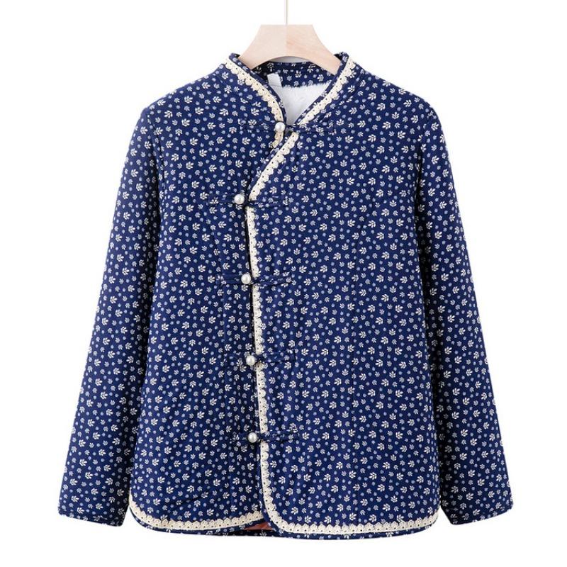 Winter new elderly warm cotton-padded clothes middle-aged and elderly women's cotton-padded clothes fashionable casual versatile temperament