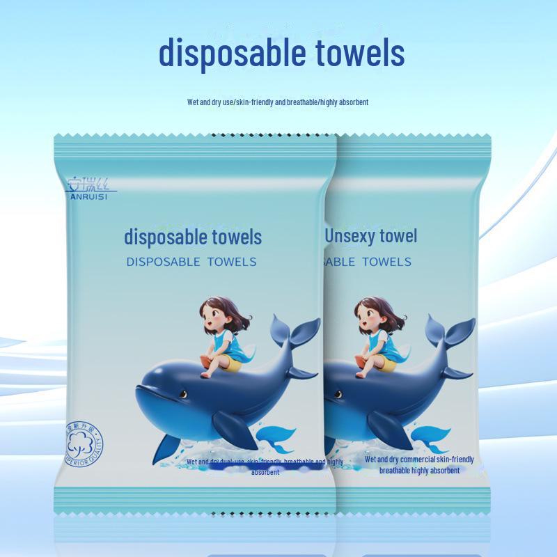 Individually Packaged Disposable Bath Towels for Adults & Kids - Ideal for Travel & Hotels, Thick & Portable