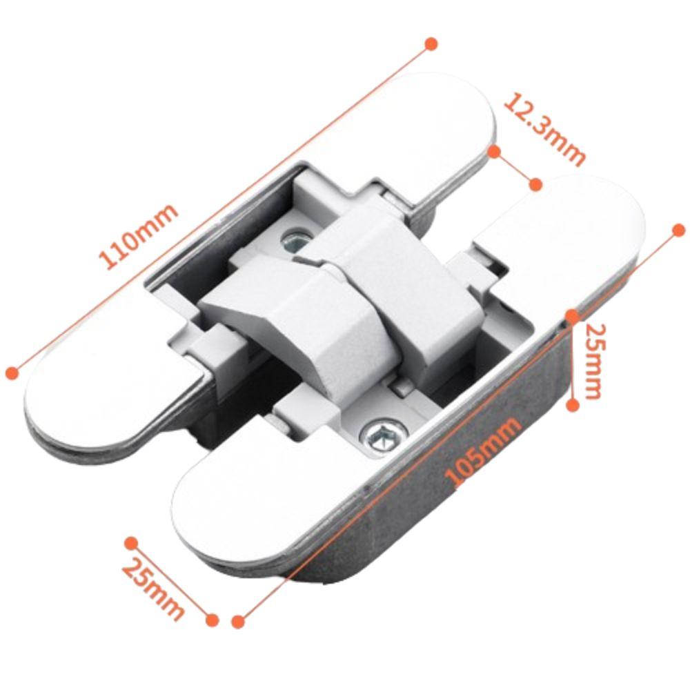 Închidere silențioasă ascunsă Balamale uși ascunse Montare invizibilă Balamă pliabilă în cruce invizibilă Deschidere exterioară reglabilă 3D
