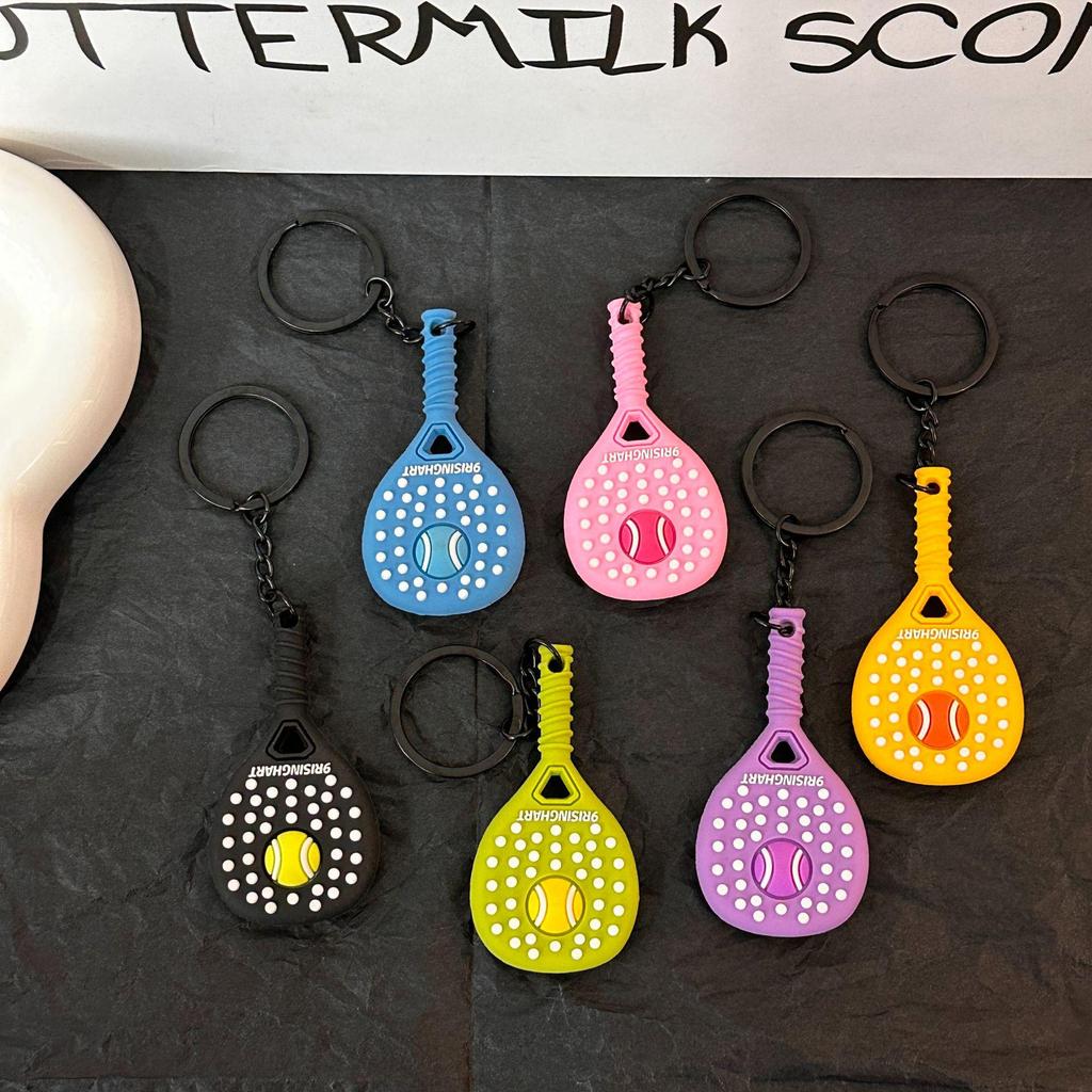 Mini Tennis Racket Keychain - Sports Accessories & Backpack Pendant Gift